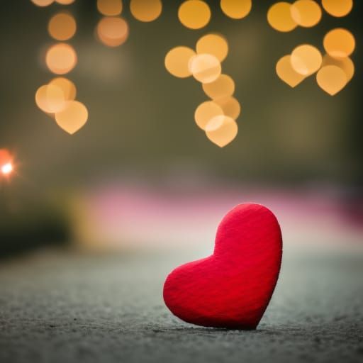 Detailed Valentine's Day Scene with Bokeh