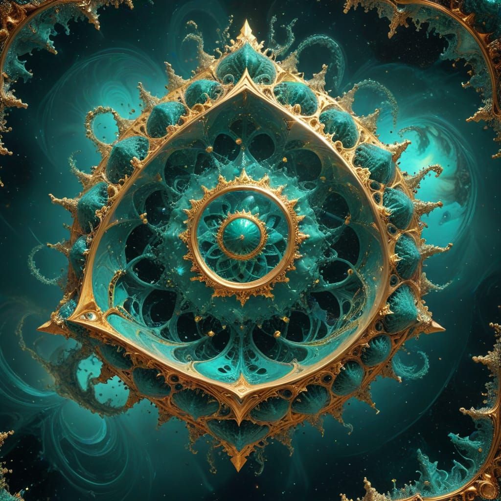 Cosmic Mind Lab With Unraveling Spacetime In Surreal Style