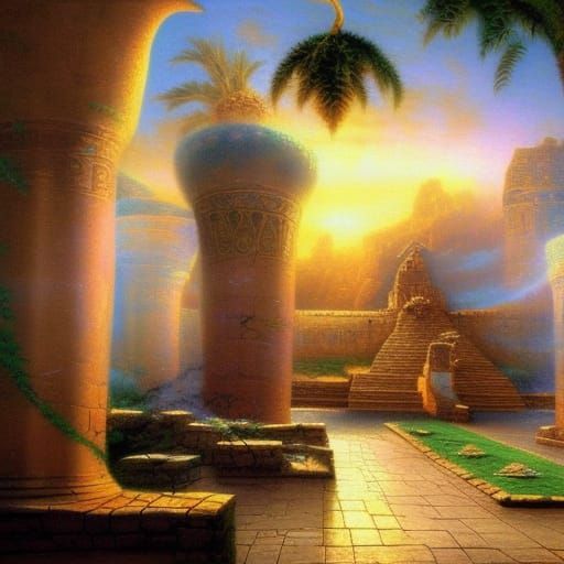 Ethereal Ancient Egypt Fantasy Landscape