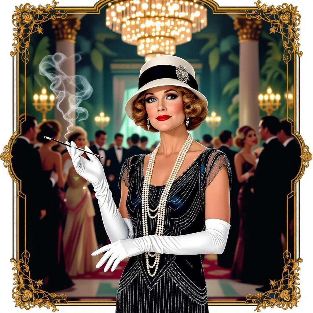 Bernadette Peters as Daisy in Art Deco Gatsby Glamour