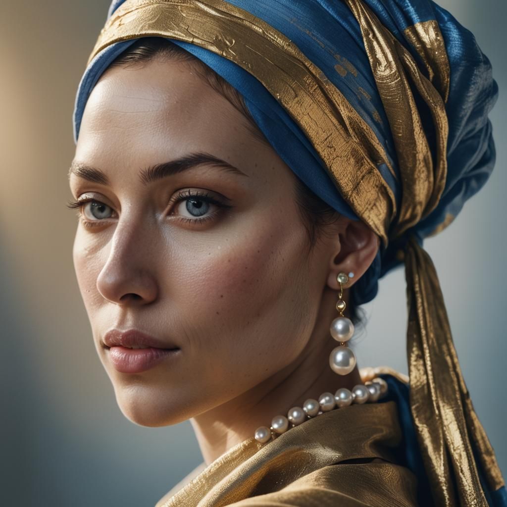 Girl with a Pearl Earring: Vermeer-Inspired Portrait
