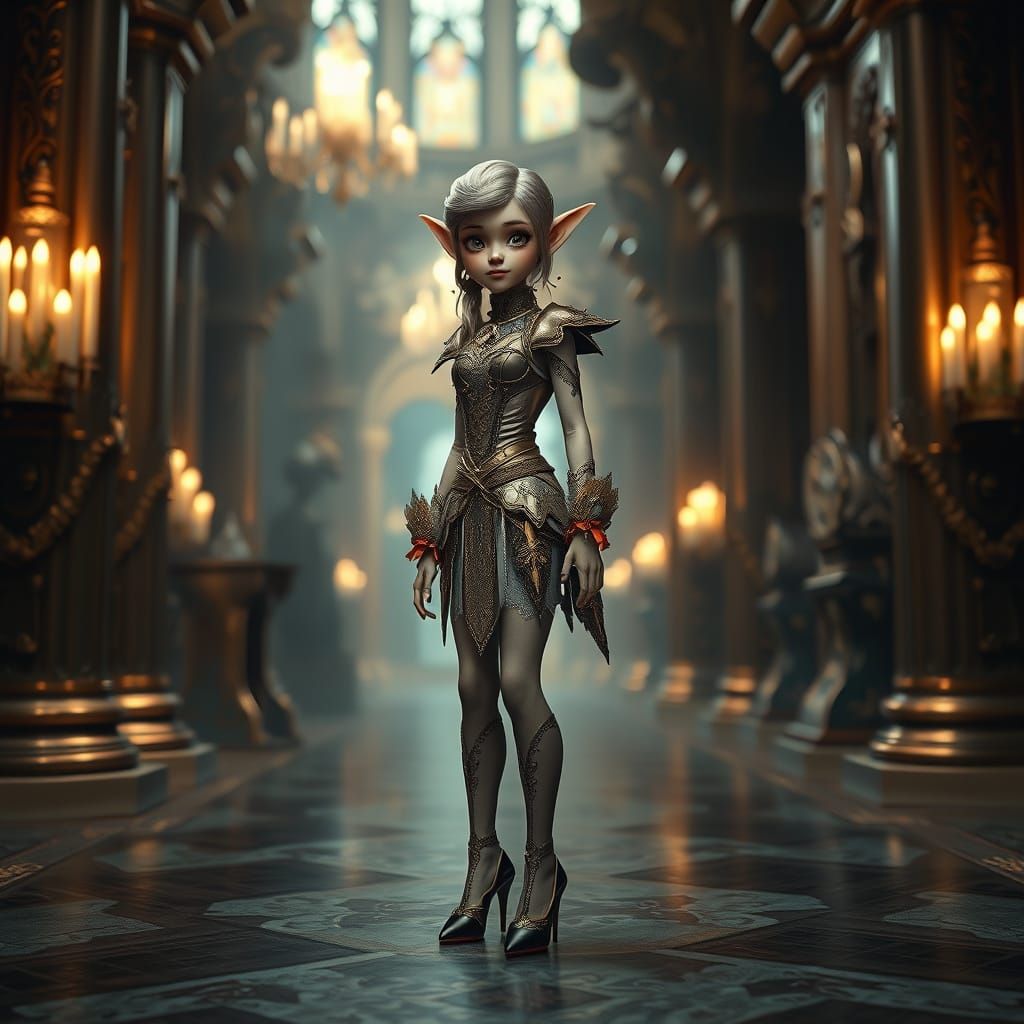 Elegant Elf Girl in Lavish Setting