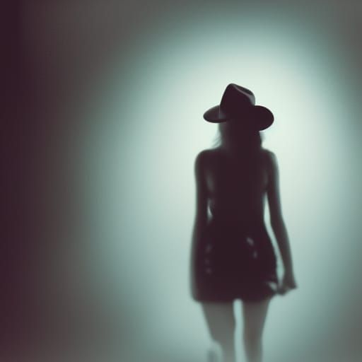 Neo Noir Woman in Fedora with Chiaroscuro Lighting