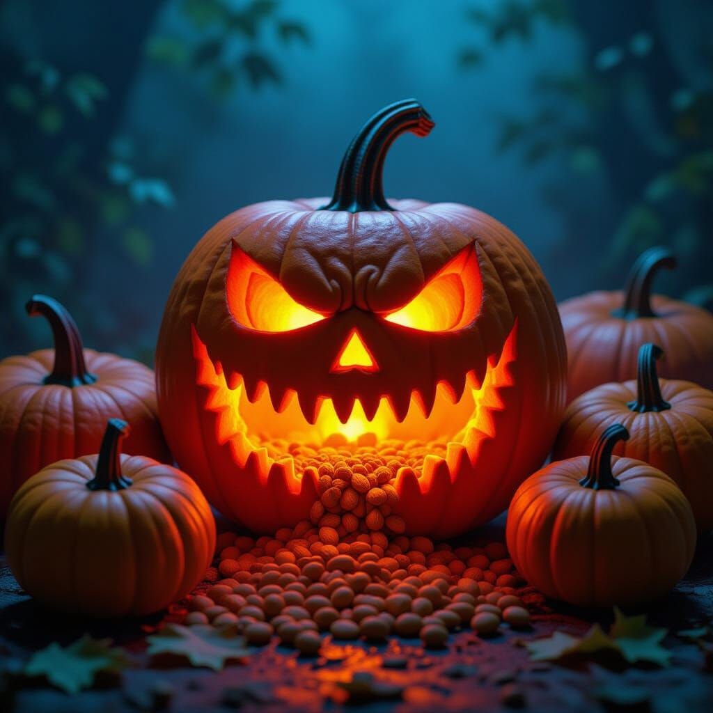 Grotesque Pumpkins Expressing Autumnal Anguish