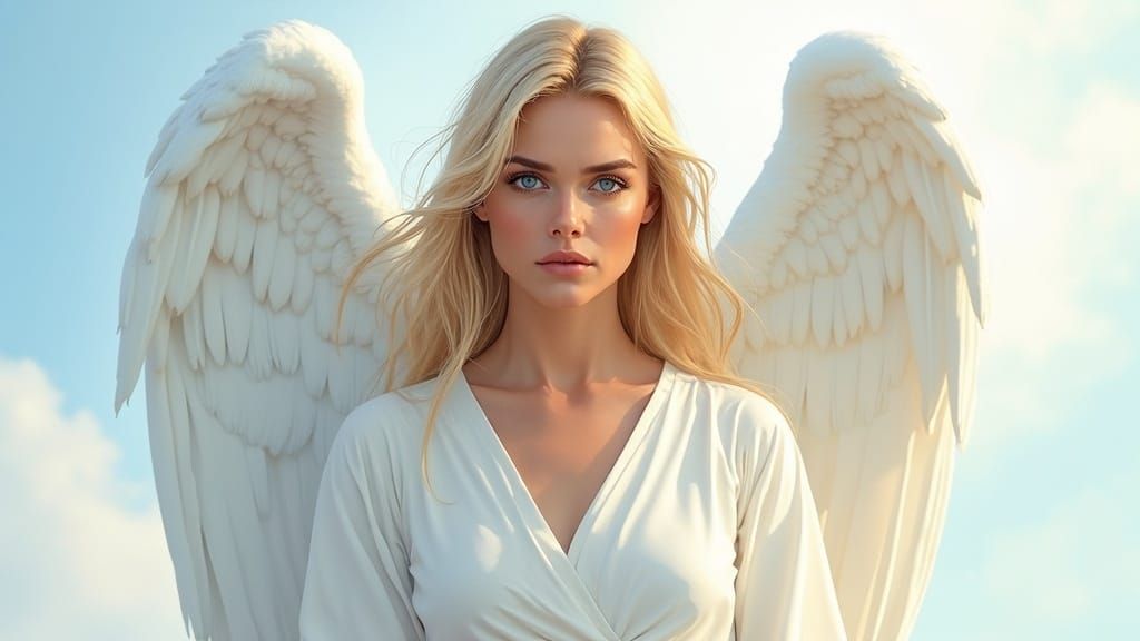 Sorrowful Angel in Comic Book Style