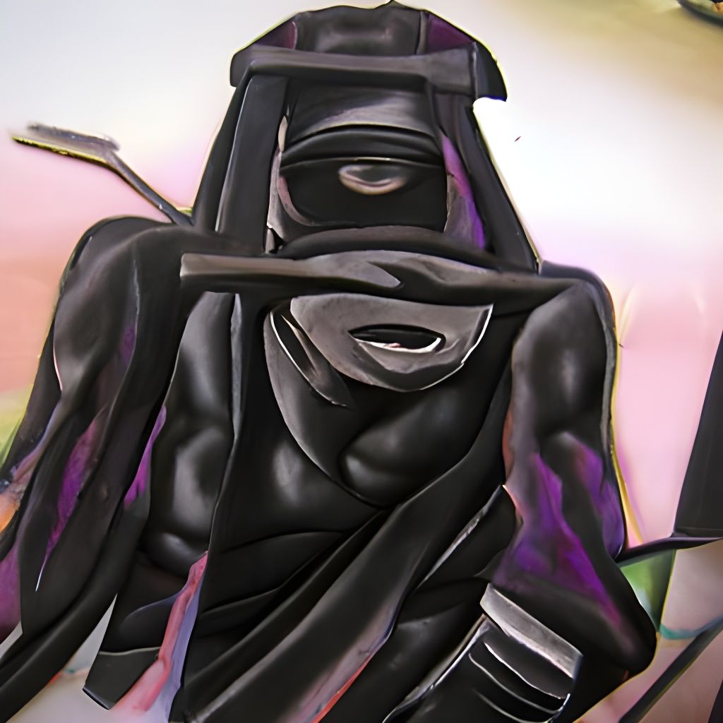 Art Deco Black Ninja Concept Art