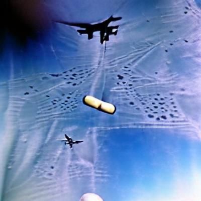 B-52 Bomber Dropping Pills