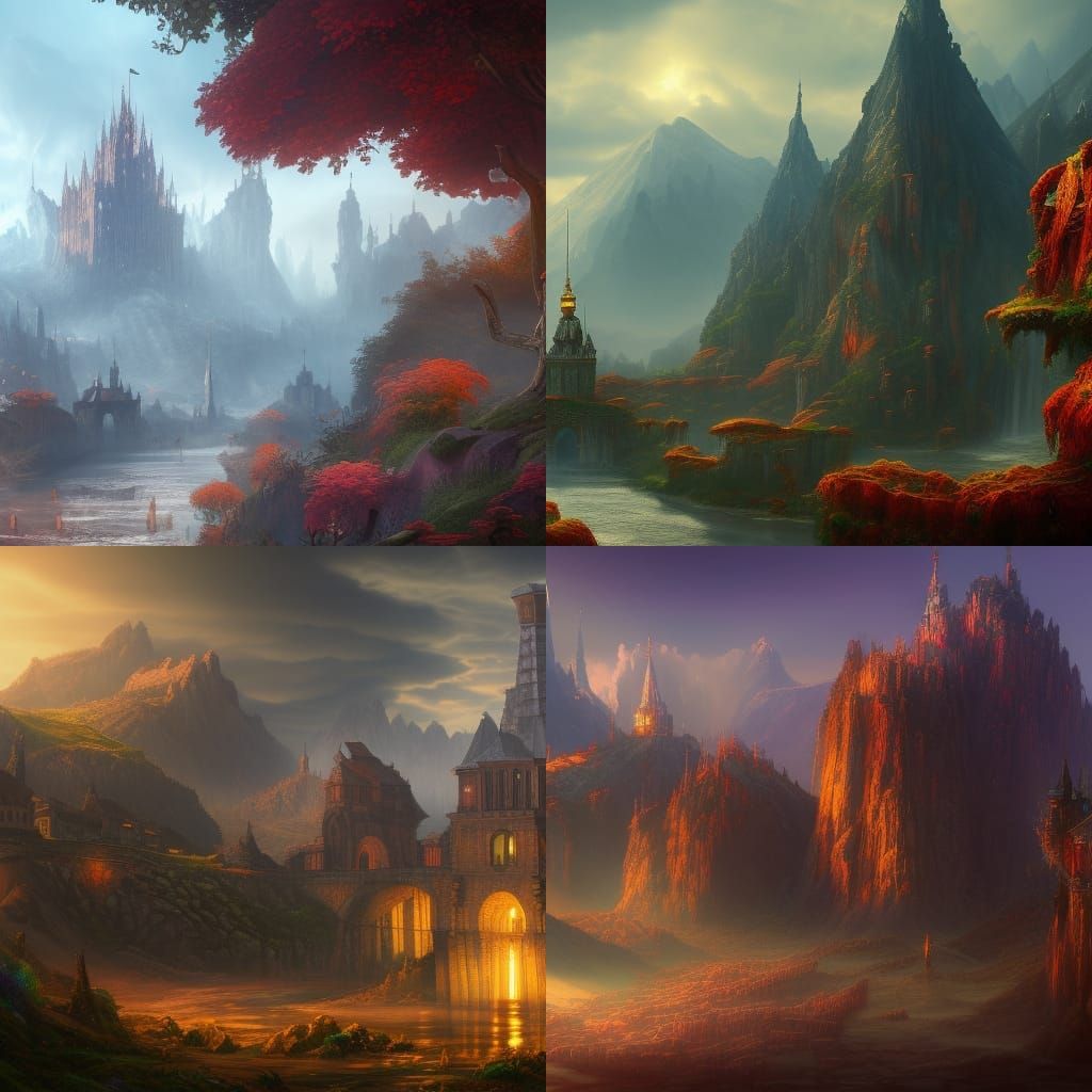 Detailed Matte Painting of Poland in Fantasy Art Style