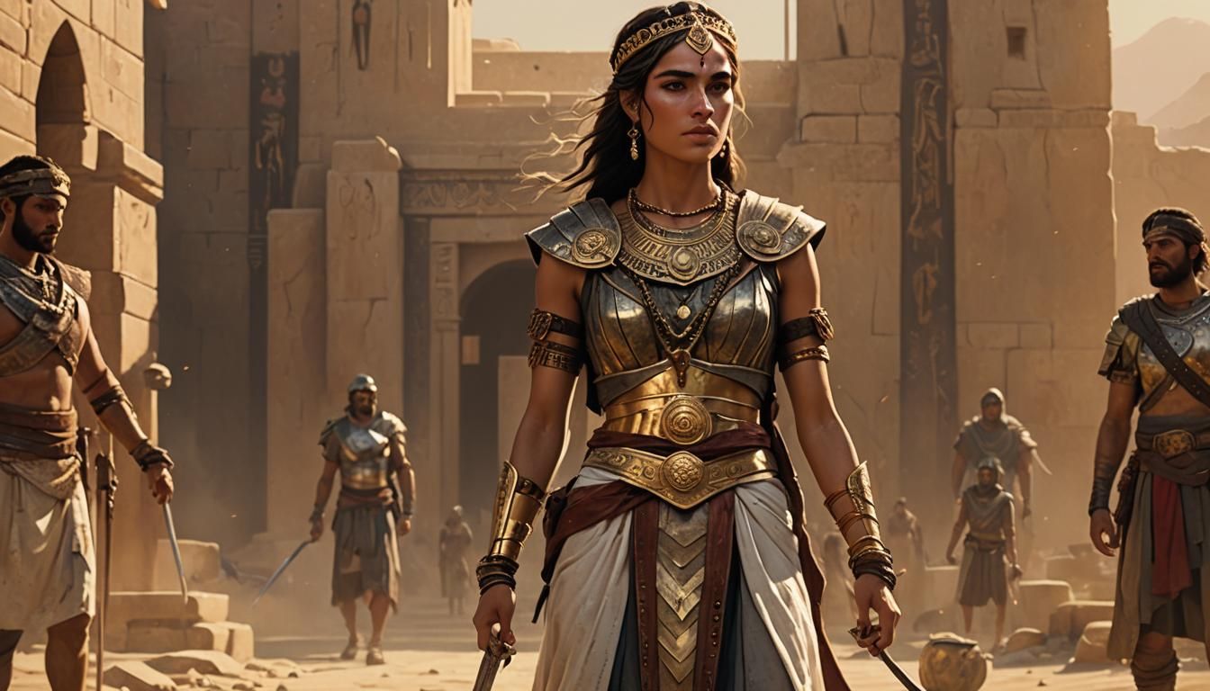 Mesopotamian Princess in Golden Hour Lighting