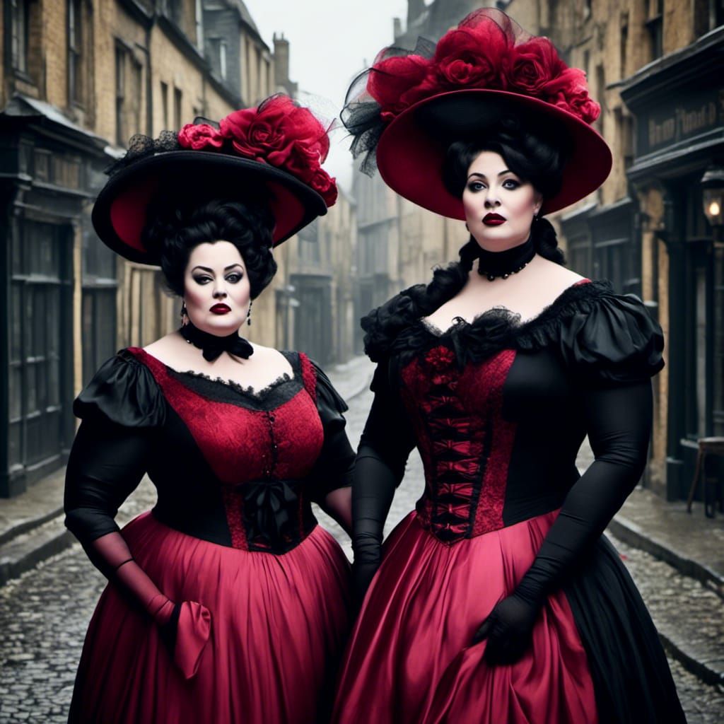 Elegant Tudor Vampiresses in Hyperrealism Style