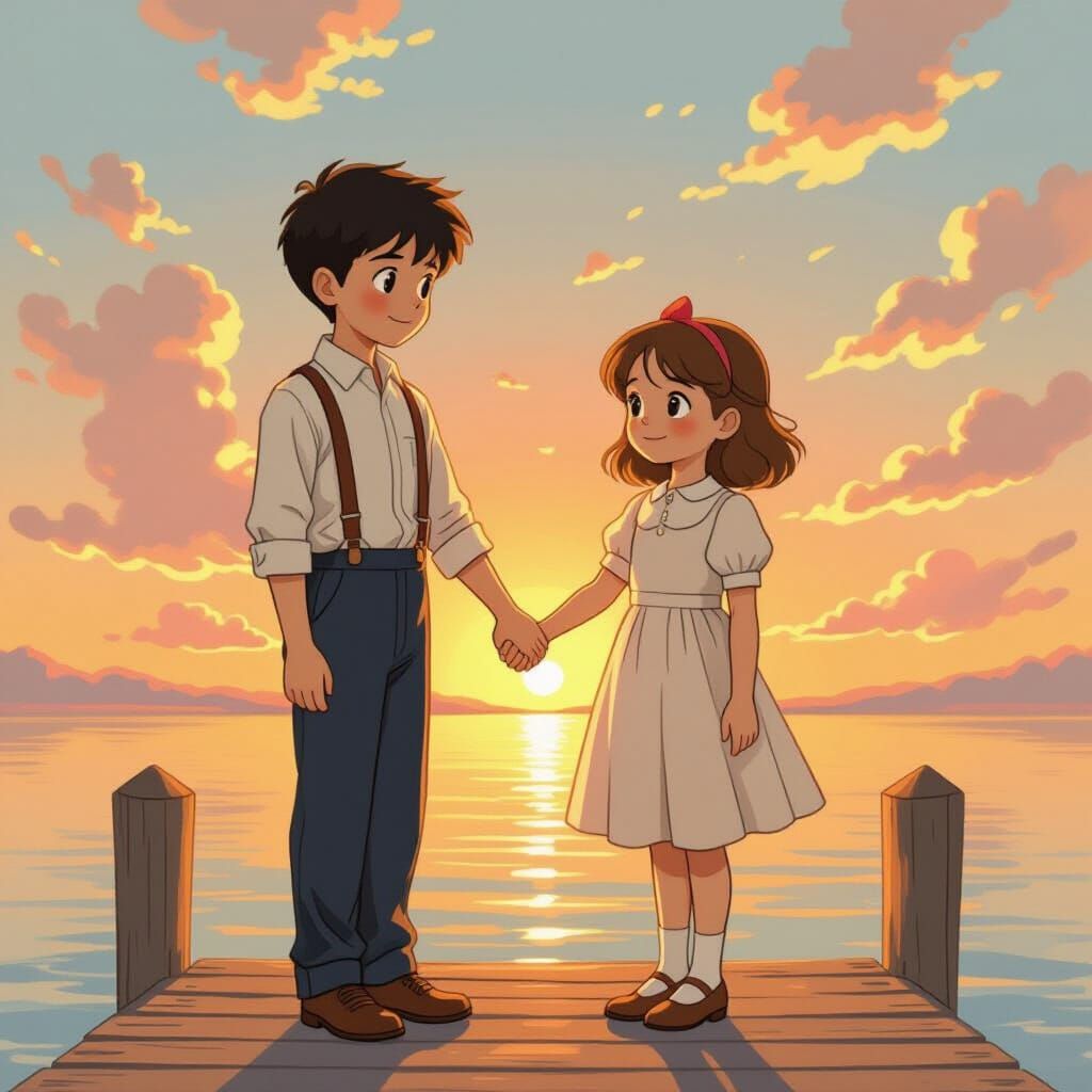 Children Recreate Titanic Scene in Whimsical Style