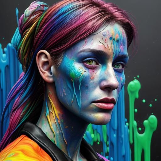 Vibrant Street Art of Failed Goddesses in Gouache