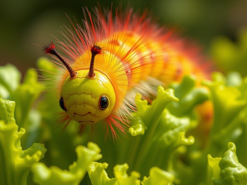 Vibrant Hyper-Realistic Caterpillar Delight