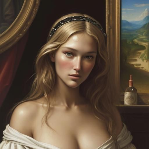 Bar Refaeli renaissance painting oil on canvas Rafael Santi