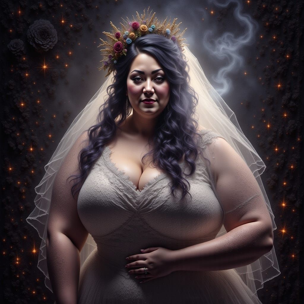 Romantic Fantasy Chiaroscuro Masterpiece with Twinkling Deta...