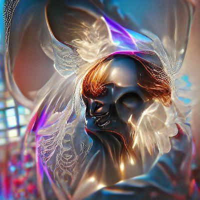 Angel of Death Portrait in Hyperdetailed Style