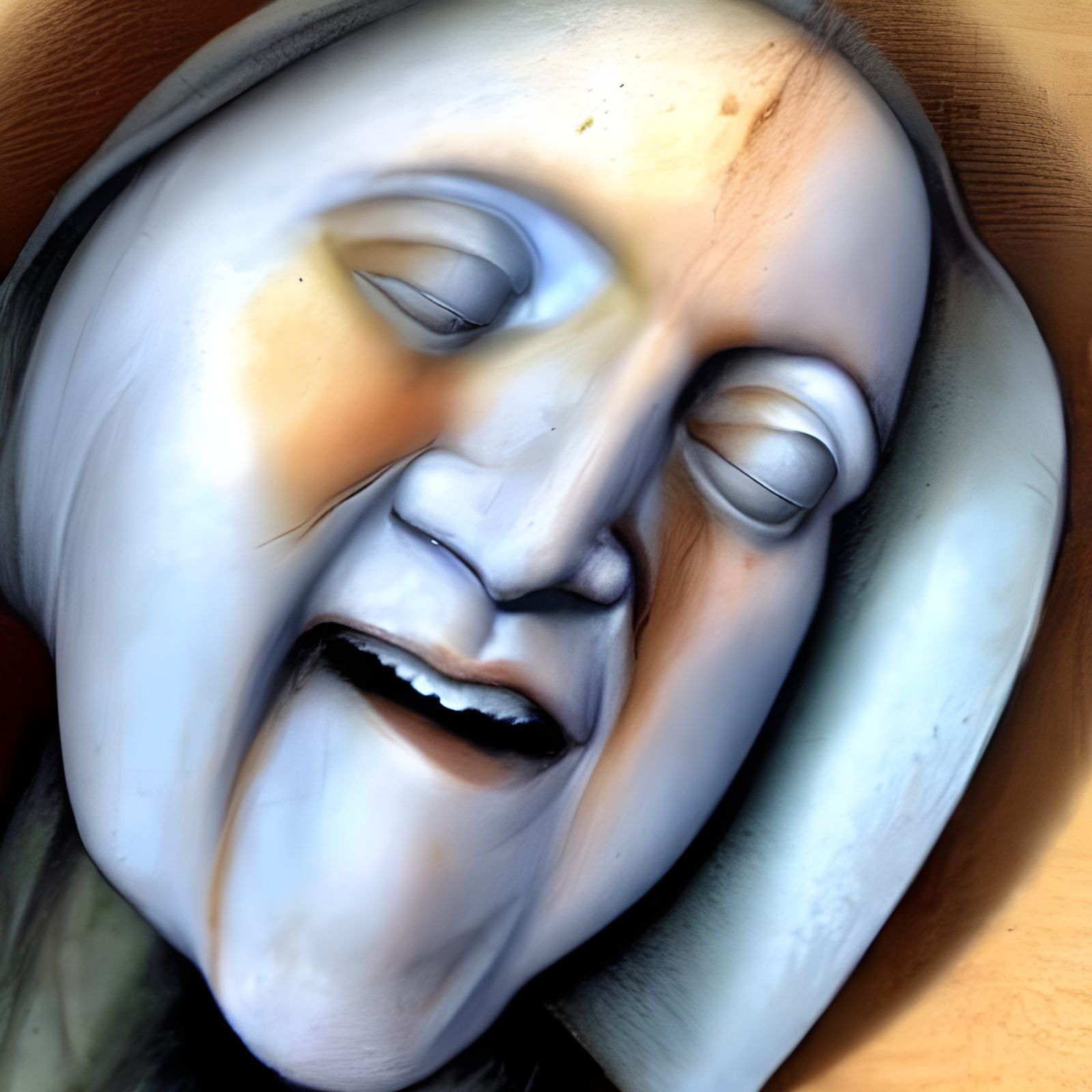 Renaissance Painting Balancing Pain and Joy in 3D