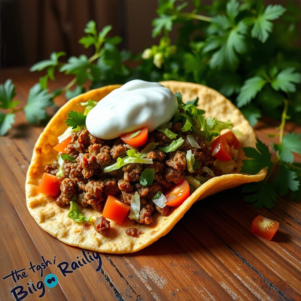 Vibrant Taco Still Life in Earthy Tones