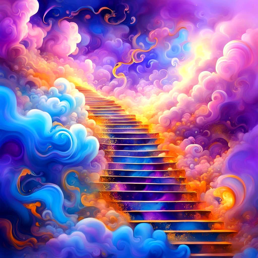 Colorful Ink Stairway to Heaven Image