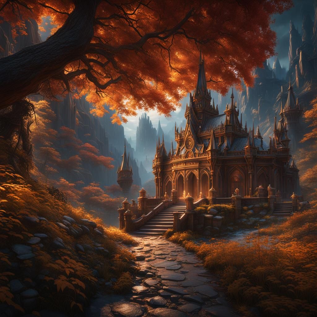 Fantastical Castle Concept Art in Deep Color
