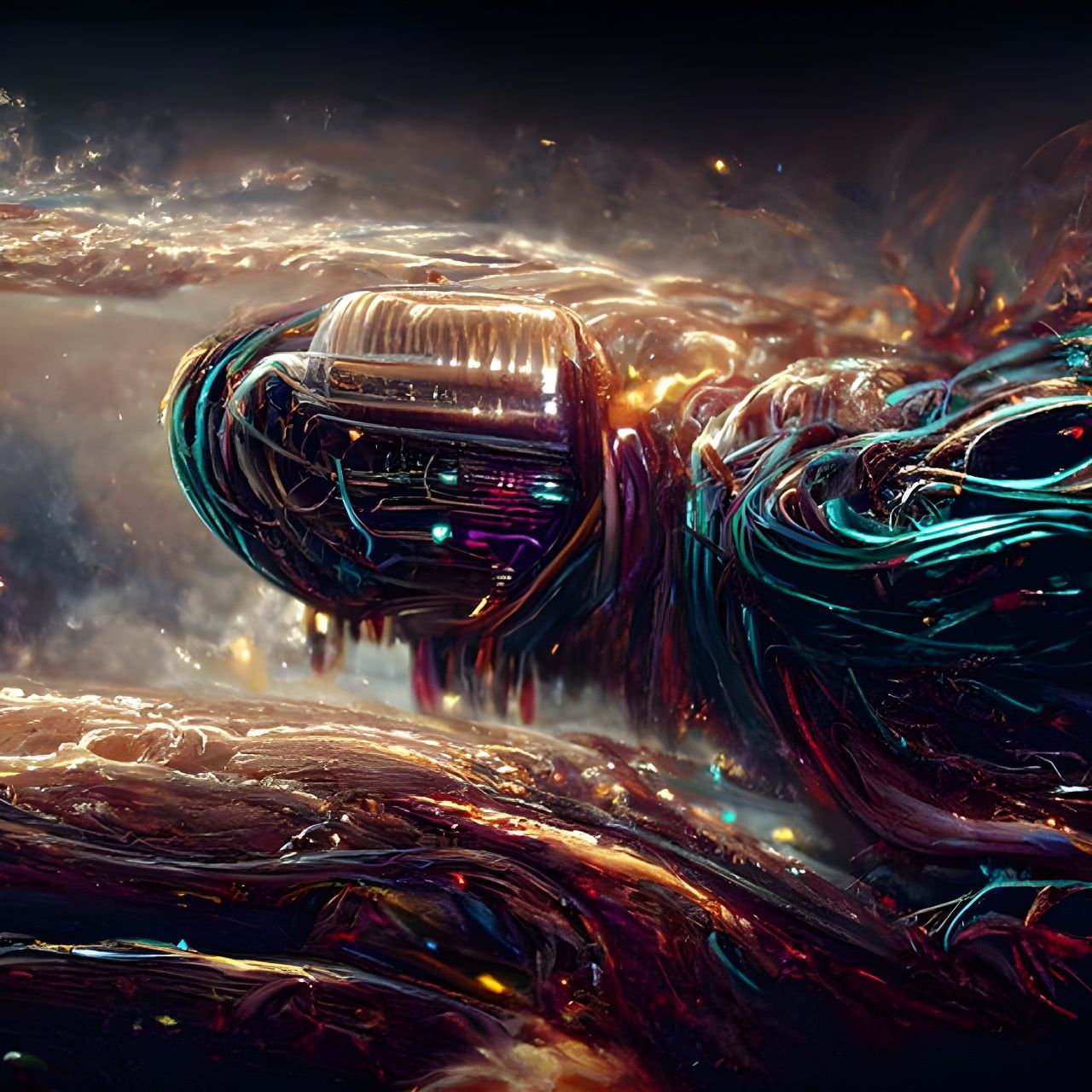 Pulsating Cosmic Engine in Deep Space