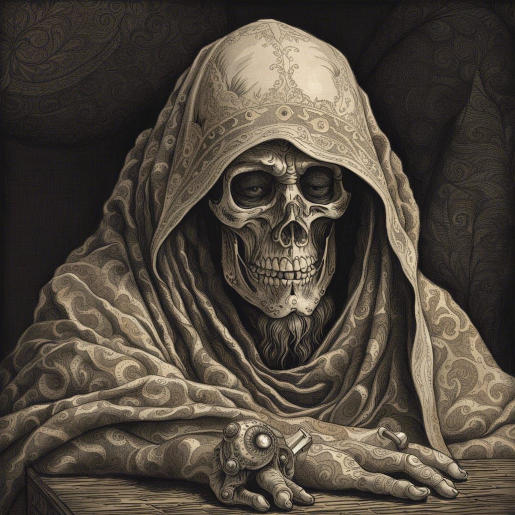 City of Skulls: Leonardo, Giger, and Bosch Inspired