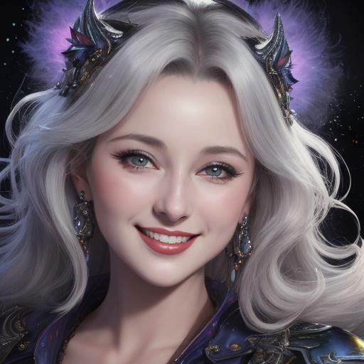 Barbara Stanwyck Portrait in Rubens and Manga Style