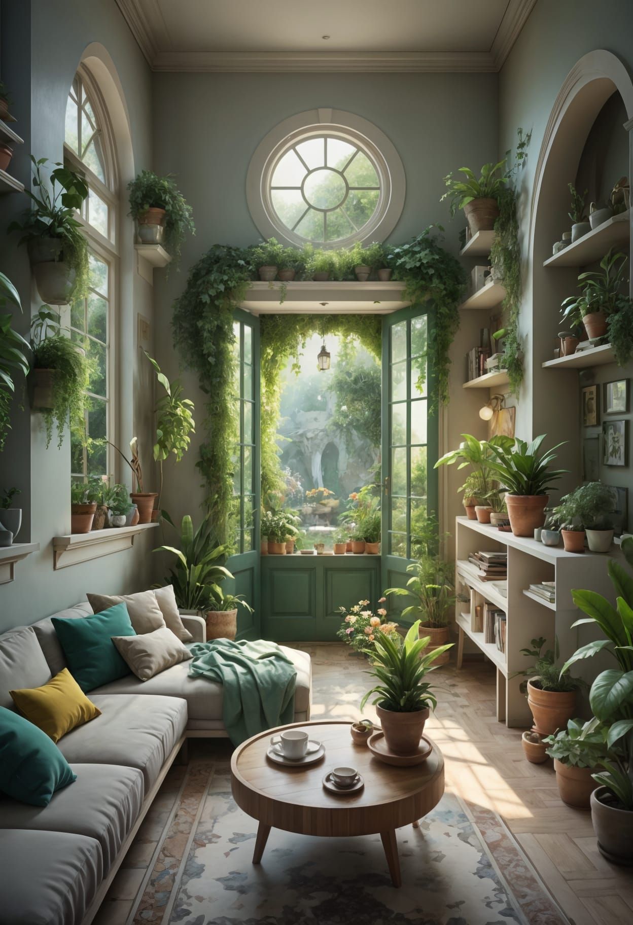 Secret Garden Door in Luminist 3D Render