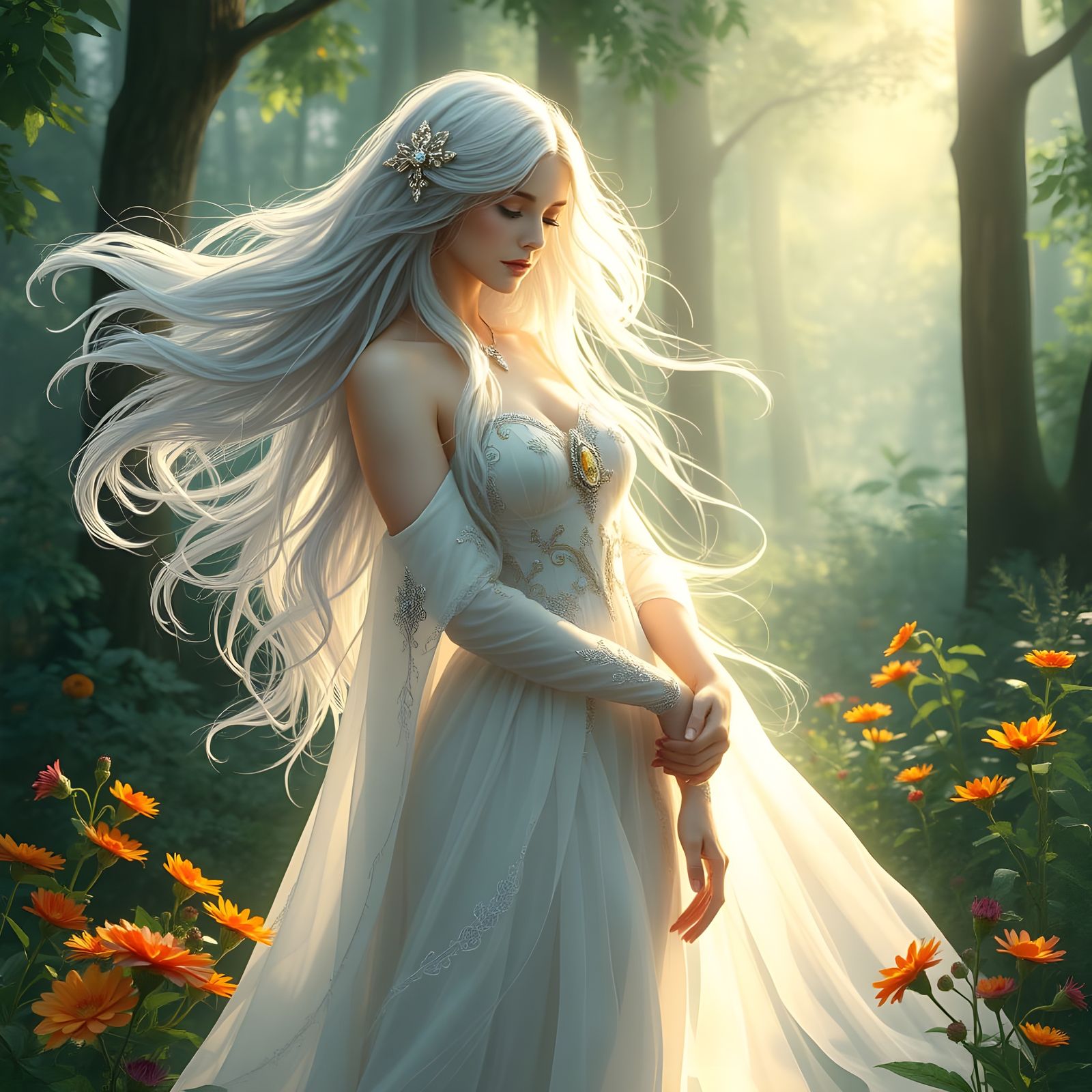 Enchanting Female Figure in a Classical Style