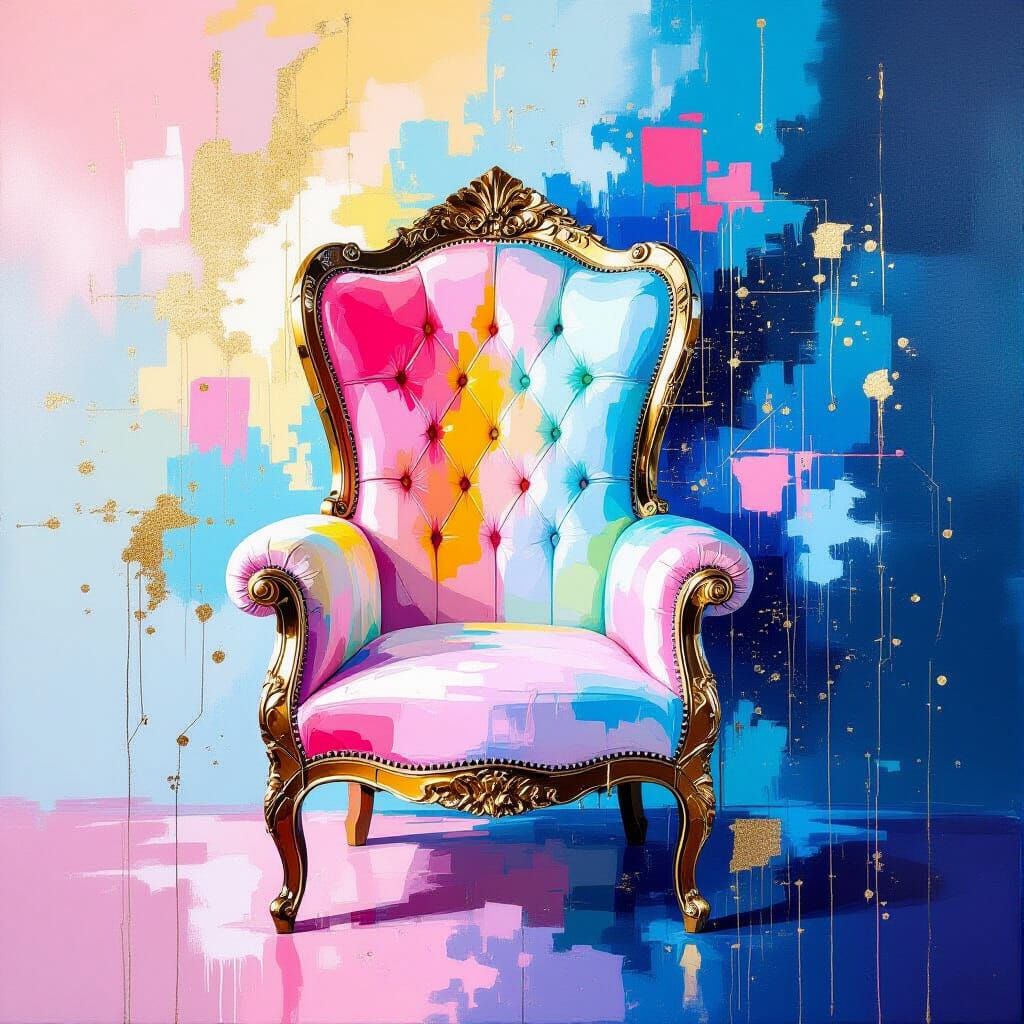 Abstract Throne in Metamodern Style