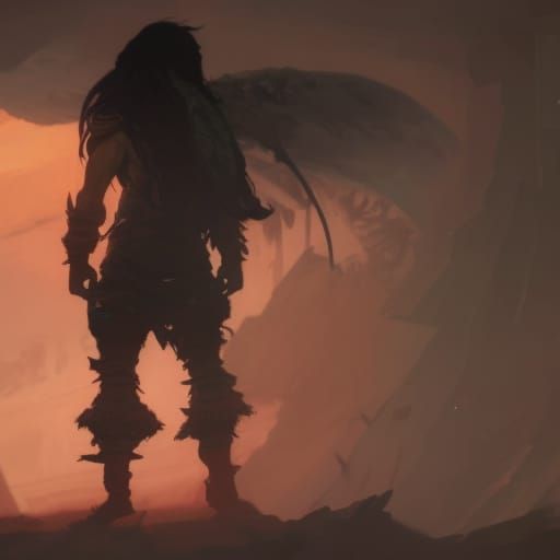 Gajeel: Dark Fantasy Art in Nouveau Style