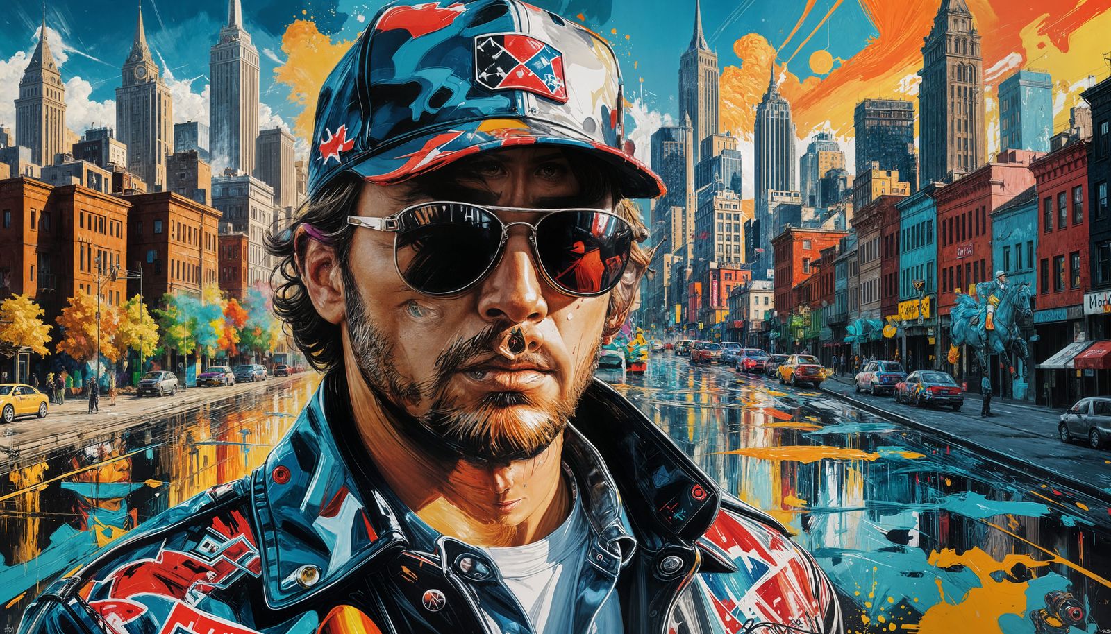 Confederate Disco Polo Graffiti Art in Street Style