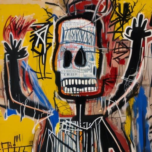 Visceral Neo-Expressionist Art Inspired by Basquiat