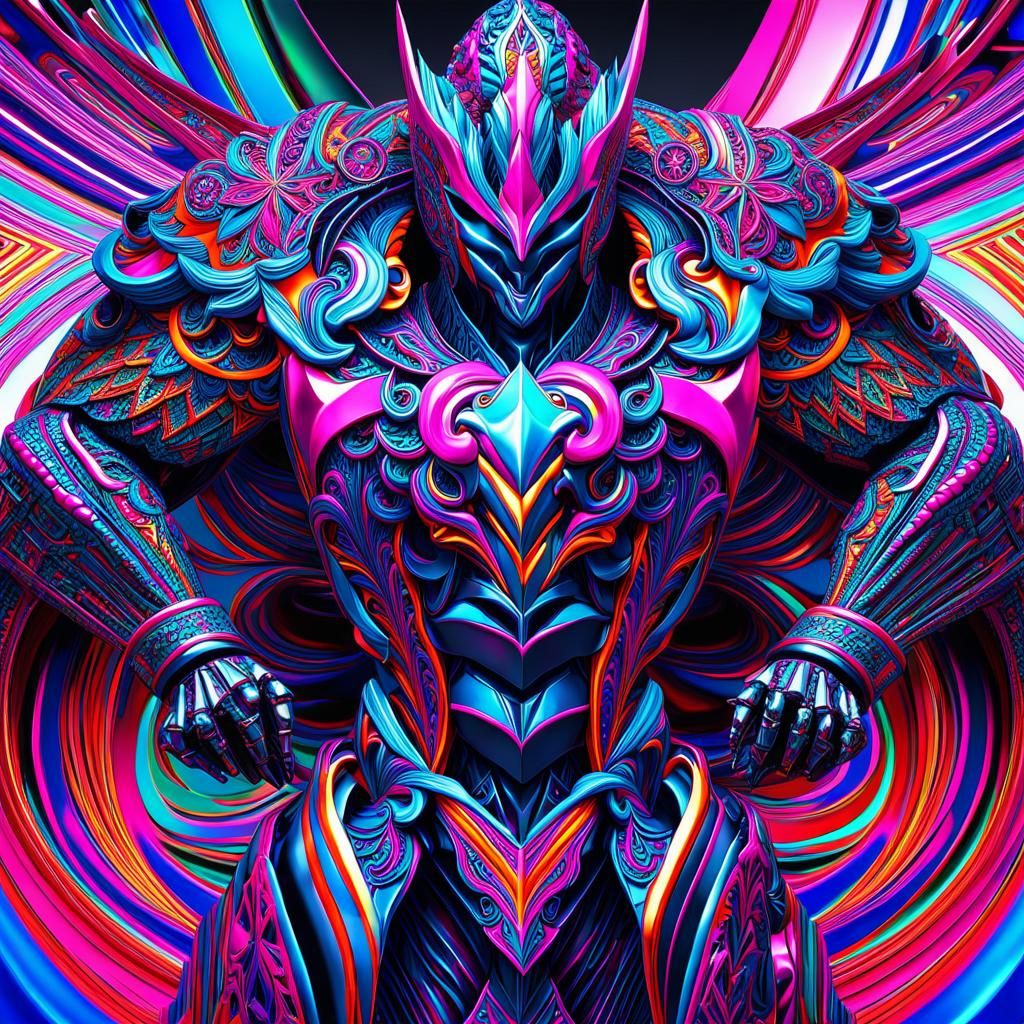 Knight in Jojo Pose with Intricate Armor