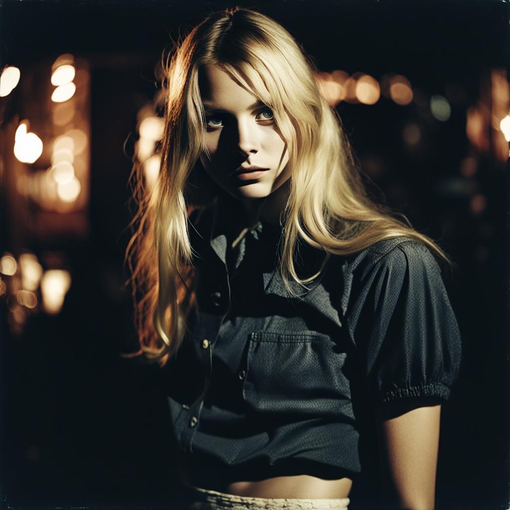 Gritty Portrait in Lith Argenta Style: Smokey Nightclub