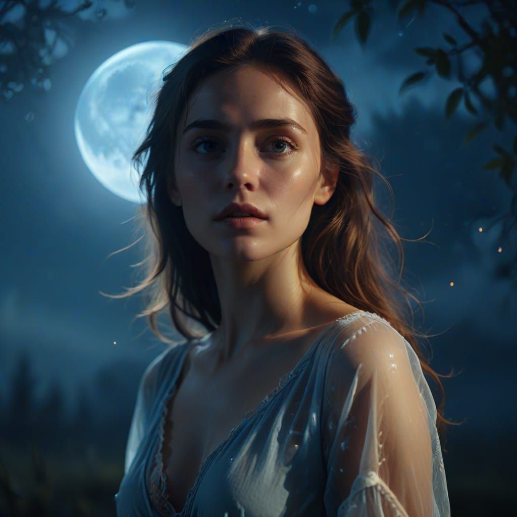 Woman in Moonlight, Cinematic Film Still