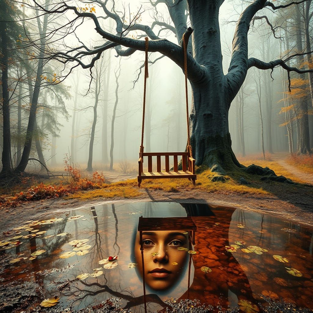 Ancient Birch Tree Sentinel in Haunted Forest