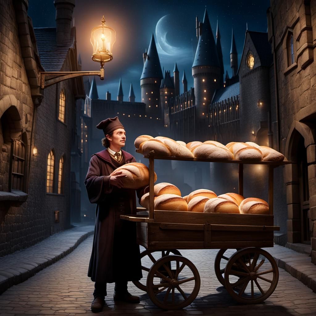 Baker Delivers Bread to Hogwarts at Night