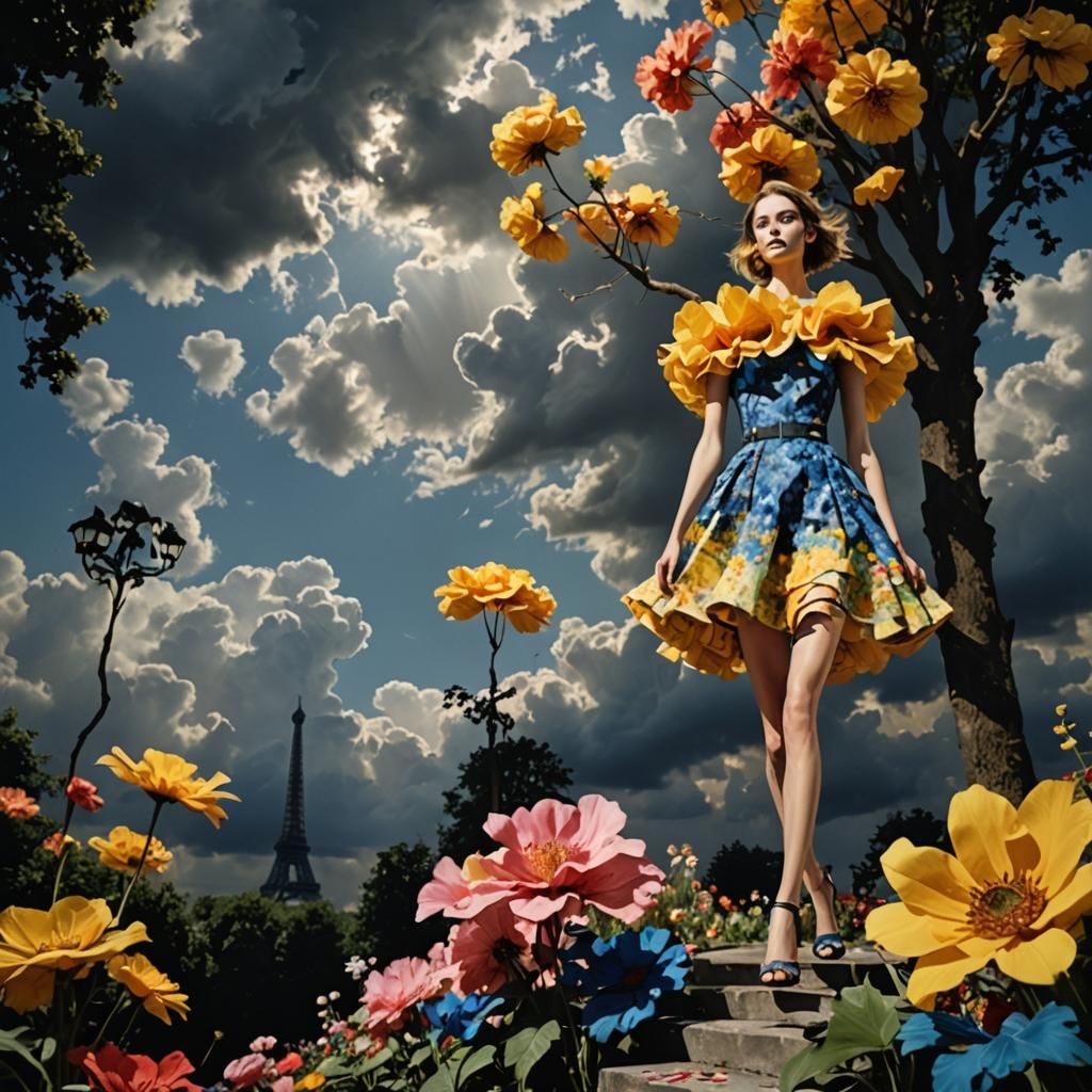 Paris Fashion Rumble in Rainbow Technicolor