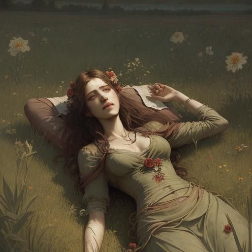 Flower of Death: Dark Fantasy Field Scene