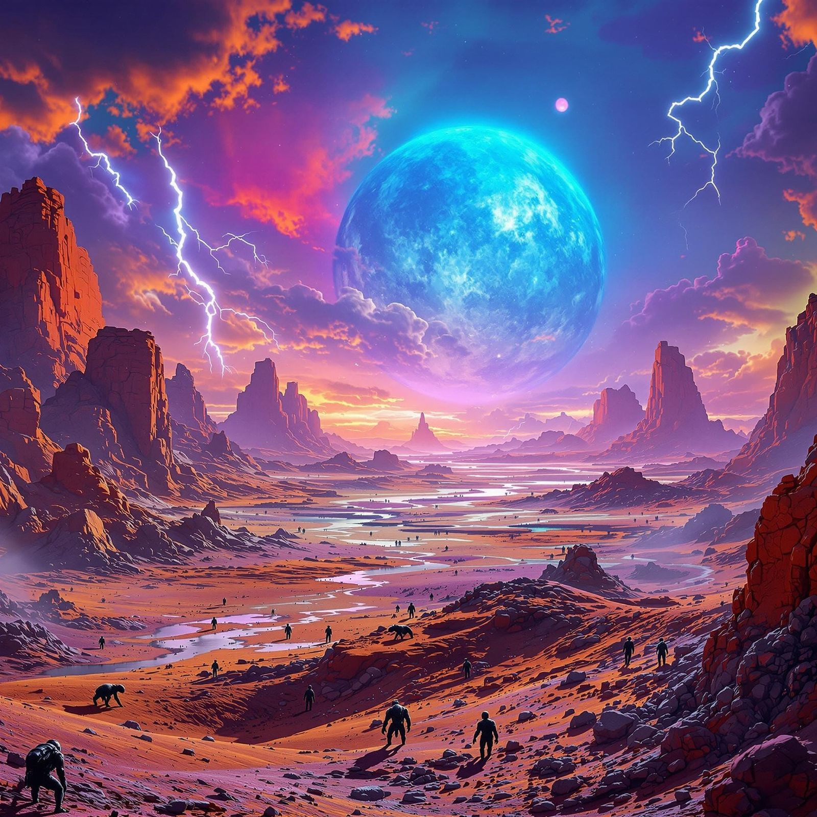 Bizarre Alien Landscape in Vibrant Colors and Epic Detail