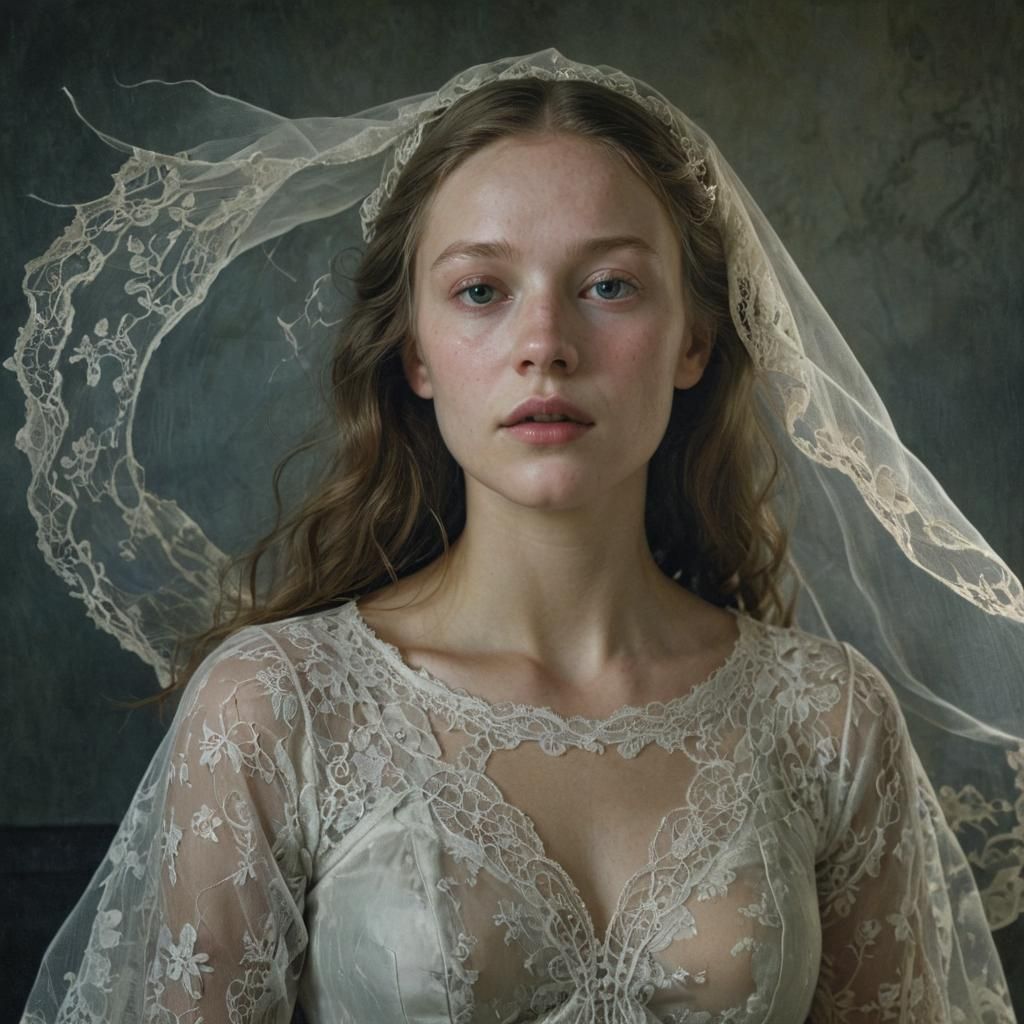 Ethereal Dream Visitor in Photorealistic Art Nouveau Style