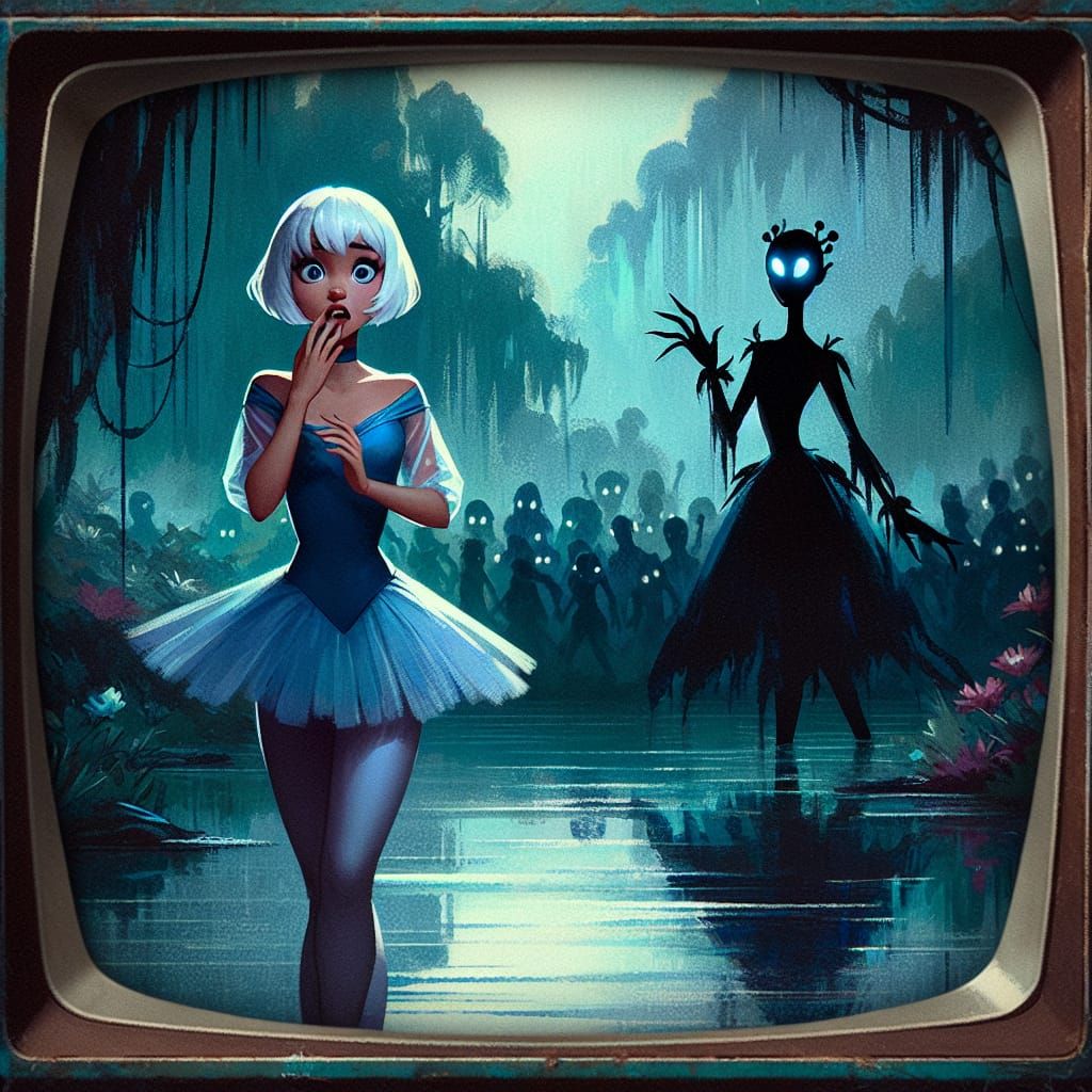 Midnight Princess Confronts Her Dark Doppelganger in Vintage...