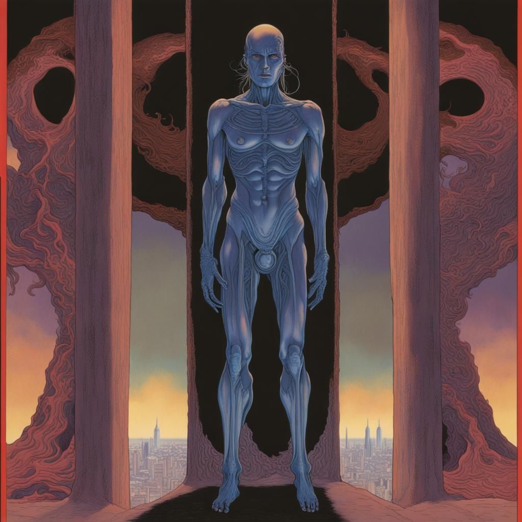 Surrealist Vision Inspired by Sci-Fi Masters