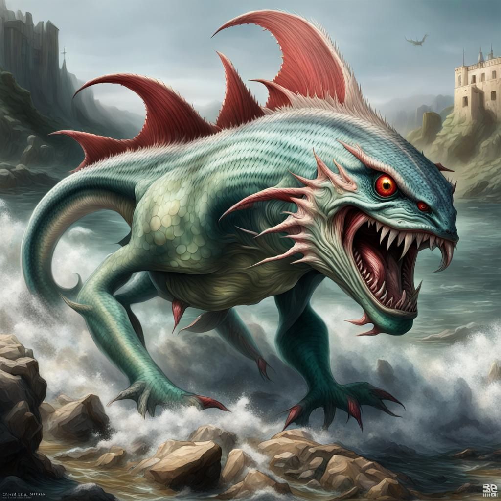 Hyperrealistic Tanagran Triton Concept Art