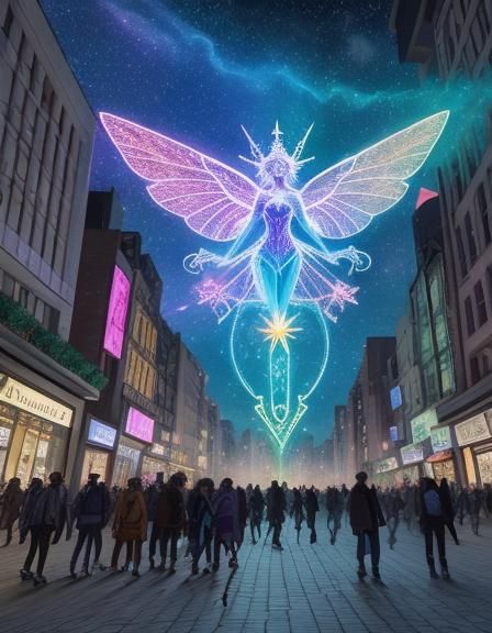 Fairies Cause City Commotion: a Holographic Illustration