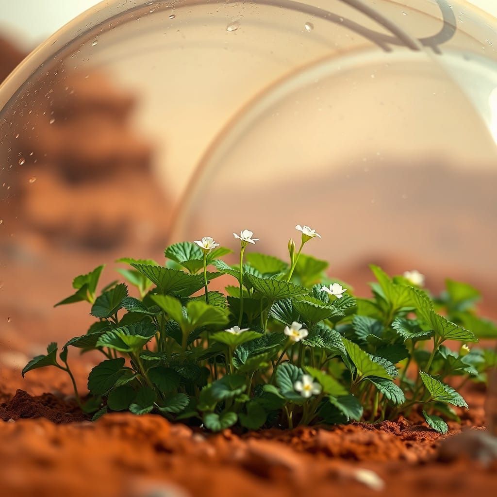 Lush Martian Potatoes Thrive in Glass Dome