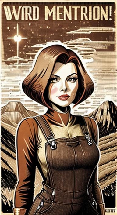 Ethereal Sepia Flapper Portrait in Impasto Style