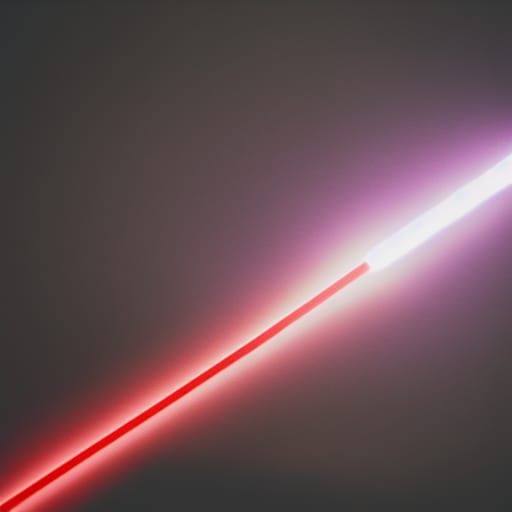 Lightsaber in Sharp Focus with Bokeh Effect