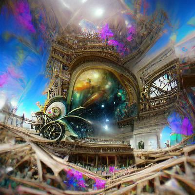 Majestic Alleria 8k resolution holographic astral cosmic illustration mixed media by Pablo Amaringo detailed matte paint...
